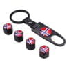 Ventilhattar flagga Norge 4st + Nyckelring